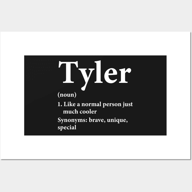 Tyler Name Definition Funny Personalized Wall Art by HawaiPlus